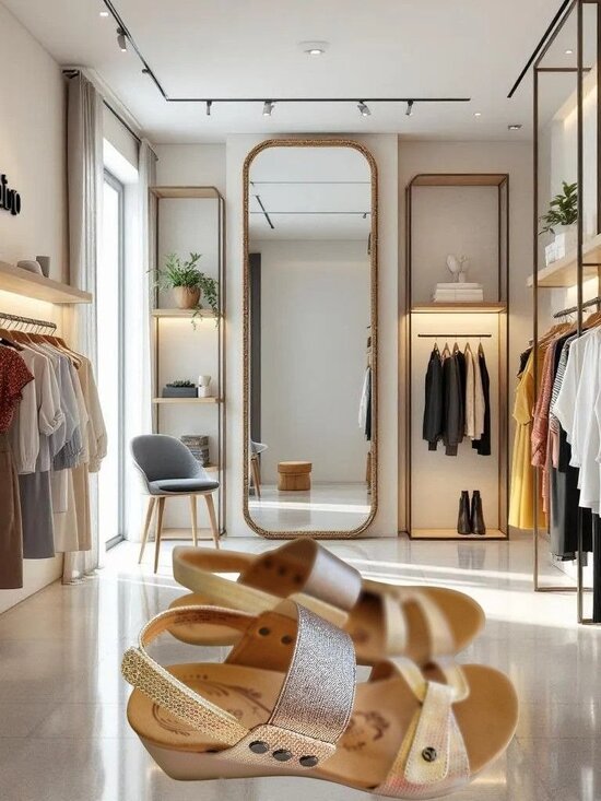 Revere Tahiti Women's Backstrap Wedge Sandals Metallic Gold/Bronze Color SZ 7M - Picture 3 of 8